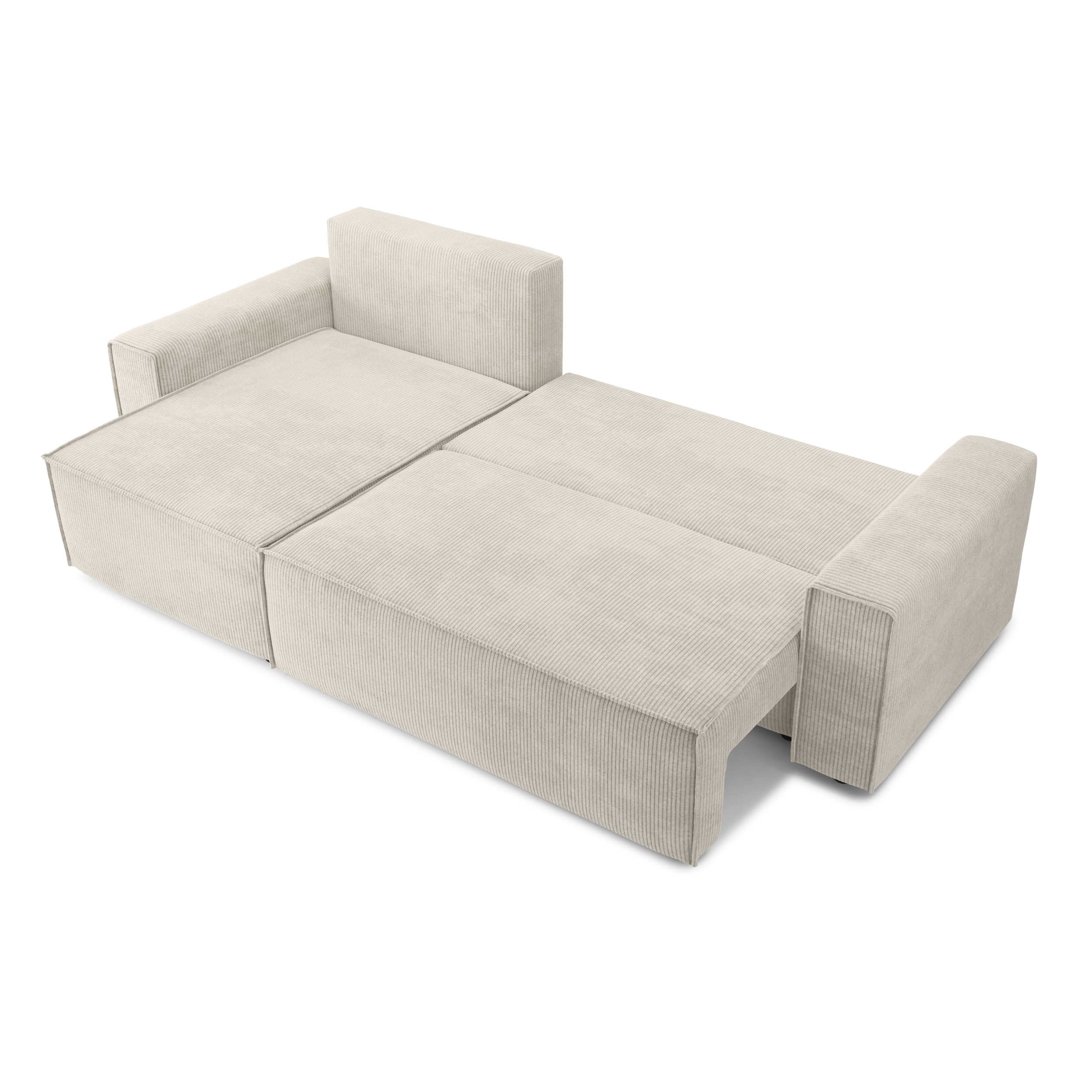 DURIF - Canapé d'angle réversible convertible 4 places en velours côtelé, MADE IN FRANCE 24