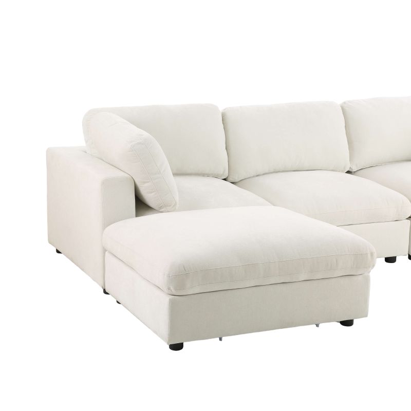 2uryre.jpg Canapé d'angle modulable tissu 4 places MINERVE, vue 5 – Gaucet