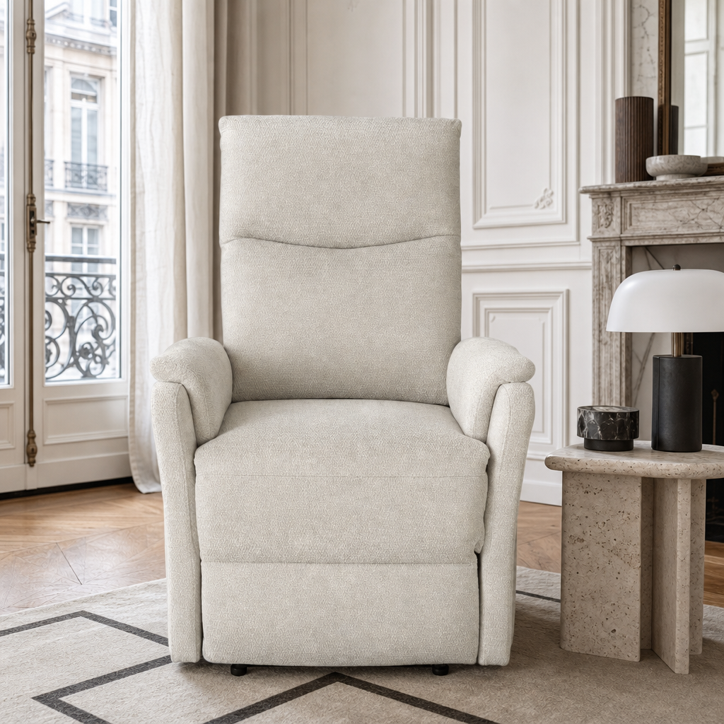 Fauteuil relax électrique tissu 1 place LUMIO, vue 2 – Gaucet
