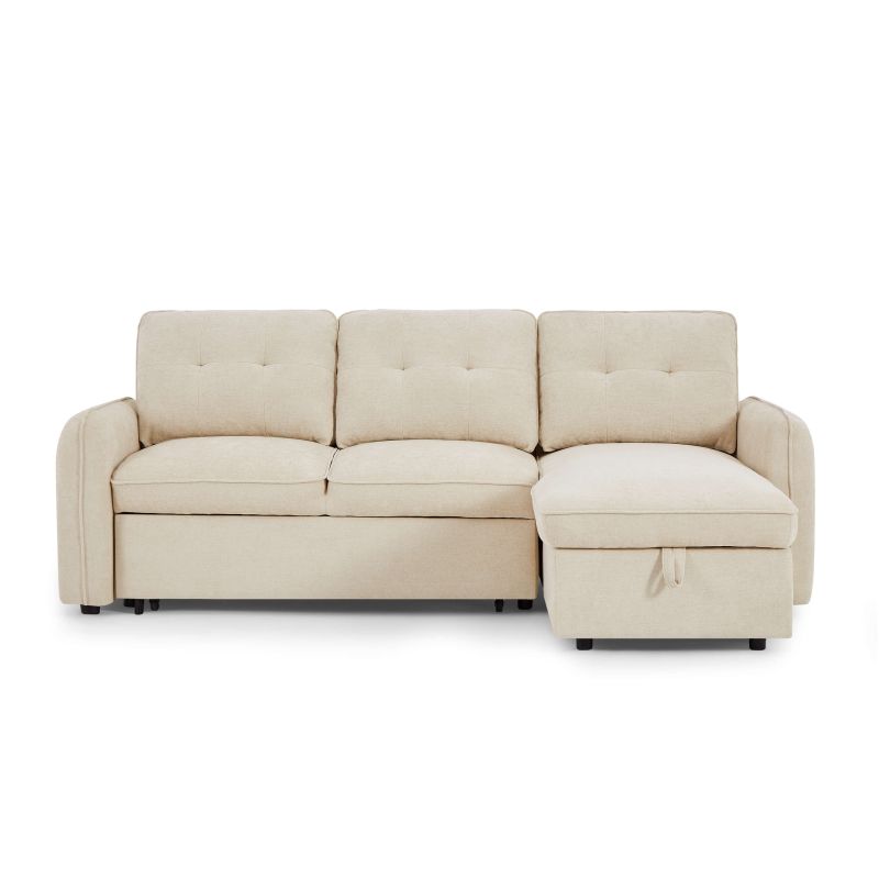 Canapé d'angle convertible réversible chenille 4 places ORVEA – Gaucet