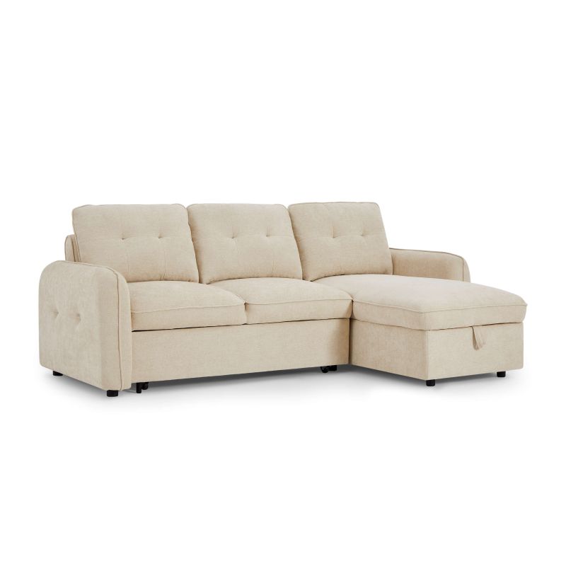 Canapé d'angle convertible réversible chenille 4 places ORVEA, vue 3 – Gaucet