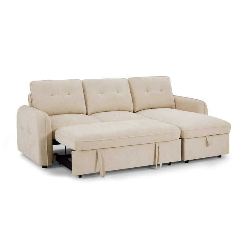 Canapé d'angle convertible réversible chenille 4 places ORVEA, vue 8 – Gaucet