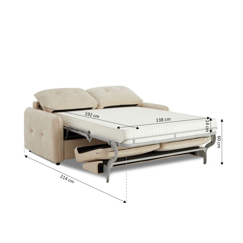 Canapé droit convertible express chenille 3 places ORVEA, vue 7 – Gaucet