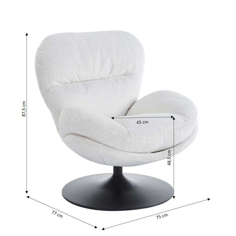 fauteuil-ceres-tissu-beige-1-place-10.jpg Fauteuil rotatif tissu 1 place SEVRES, vue 3 – Gaucet