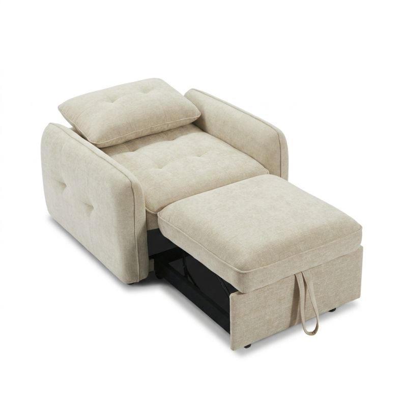 Fauteuil convertible chenille 1 place DEAUVILLE, vue 4 – Gaucet