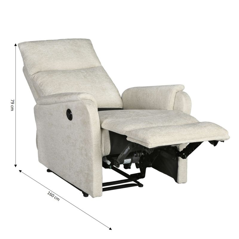 Fauteuil relax électrique tissu 1 place LUMIO, vue 6 – Gaucet
