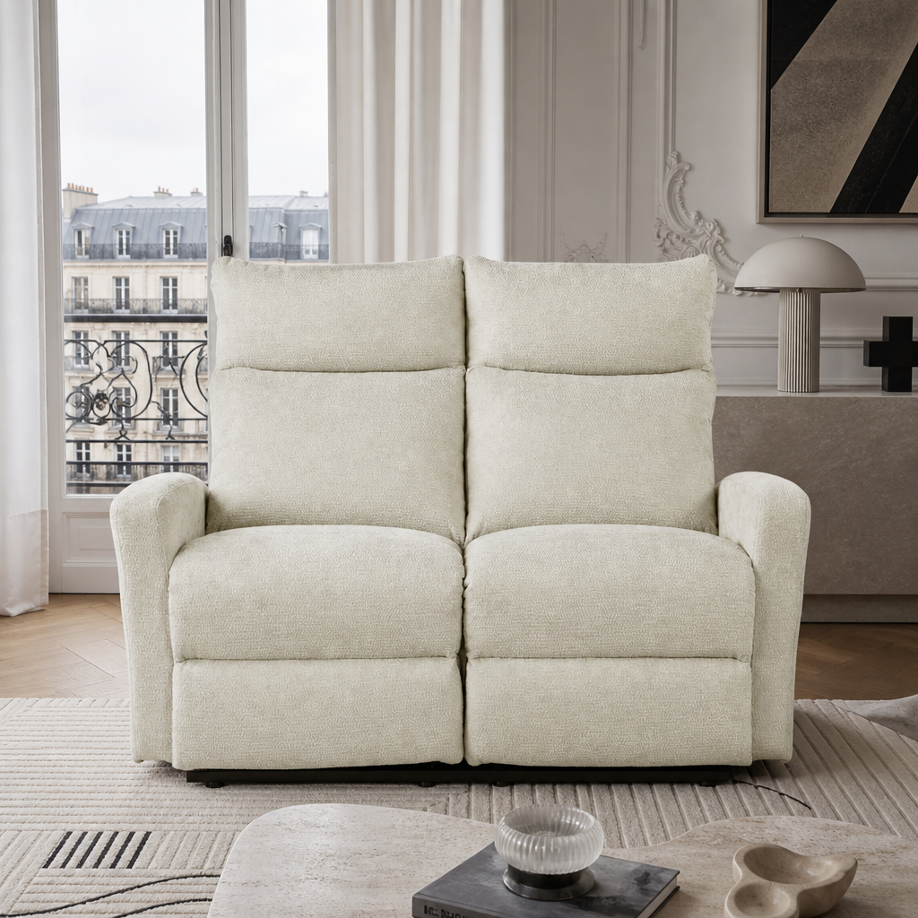Canapé relax manuel tissu 2 places ECLIPSE, vue 2 – Gaucet