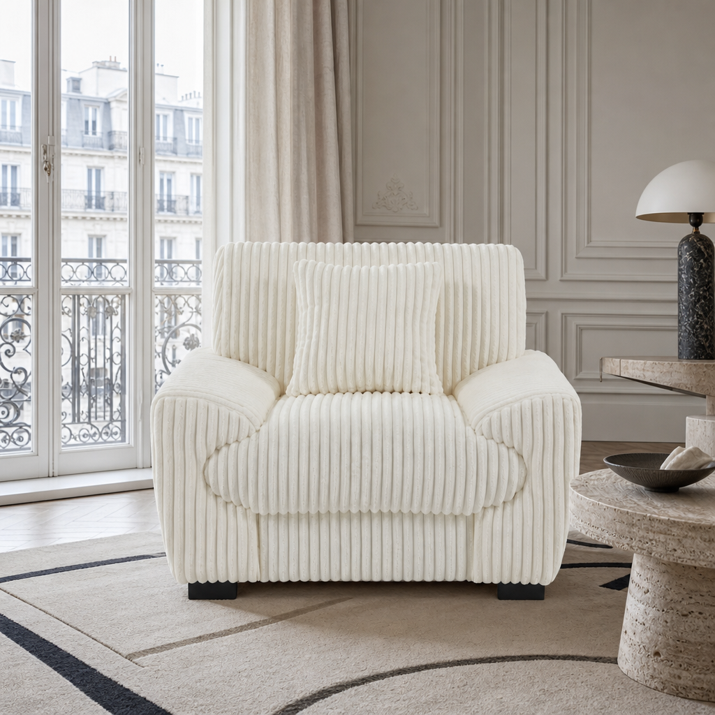 najnh3.png Fauteuil velours côtelé 1 place CELESTE, vue 2 – Gaucet