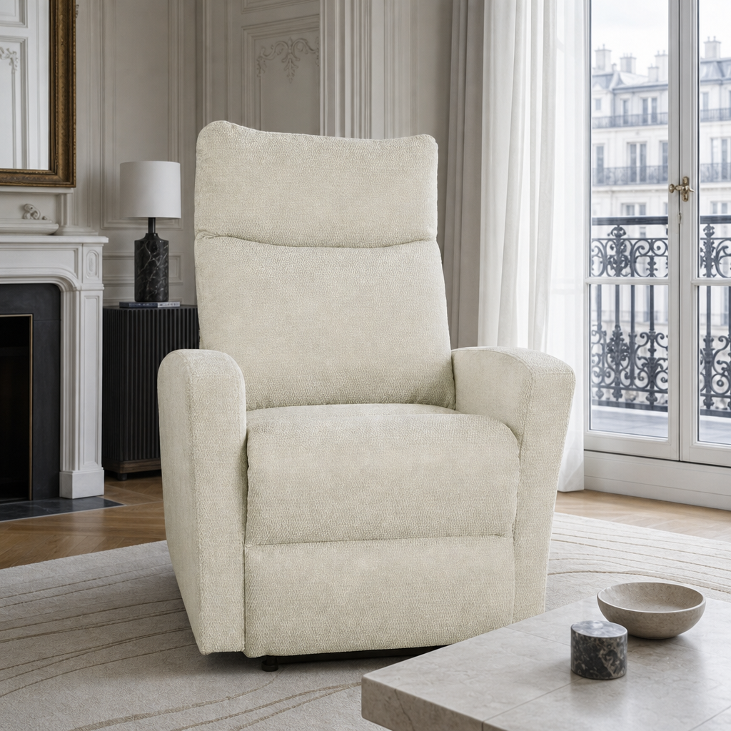 Fauteuil relax manuel tissu 1 place ECLIPSE, vue 2 – Gaucet