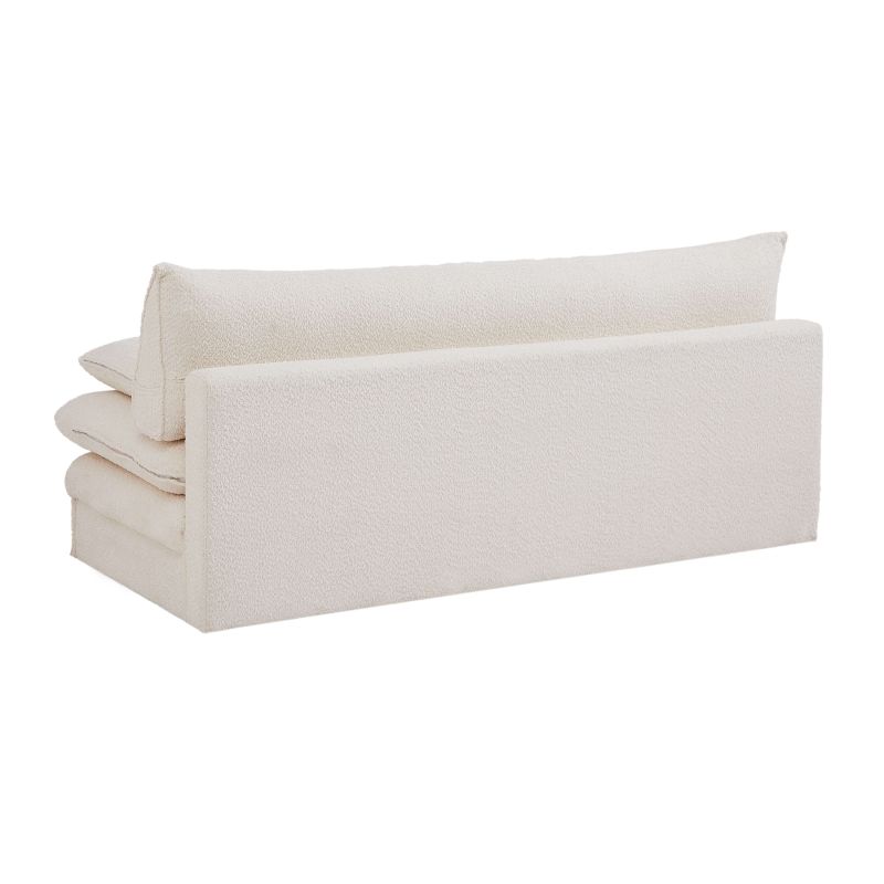 giverny-banquette-convertible-bouclette-bg-5 GIVERNY banquette convertible tissu bouclette 3 places beige – vue arrière